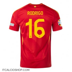 Spagna Rodri Hernandez #16 Prima Maglia Europei 2024 Manica Corta